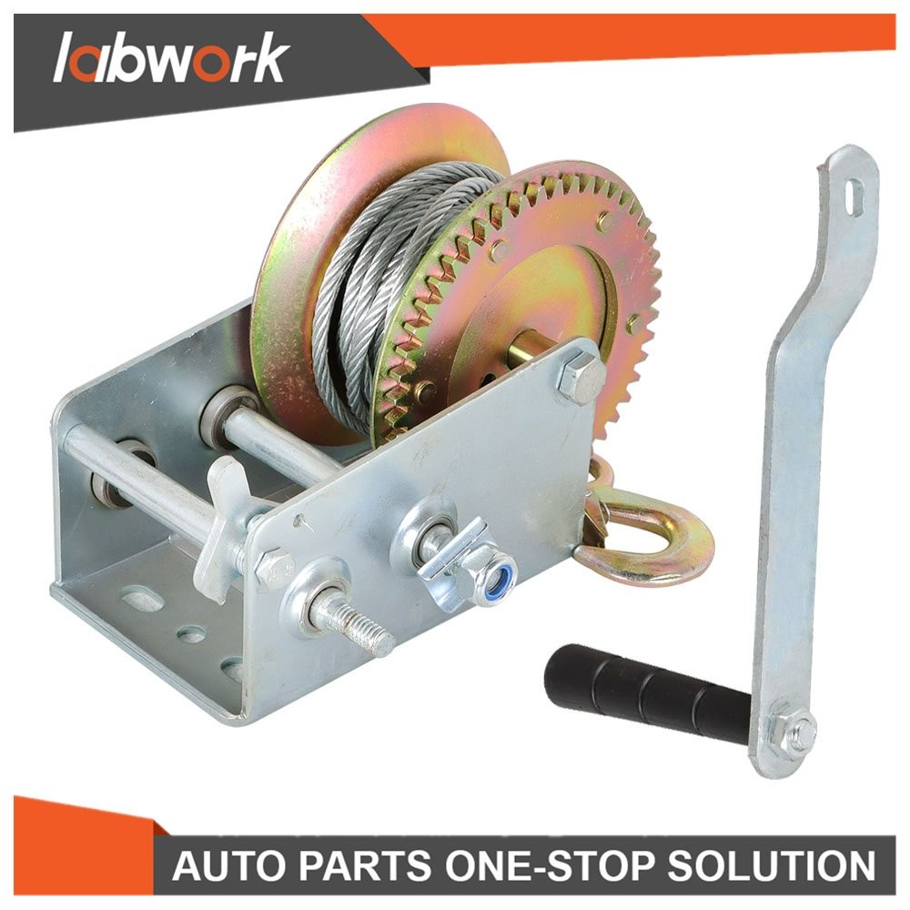 Labwork 3500lbs Hand Winch With Cable For Trailer Winch Durable Hand Crank Winch