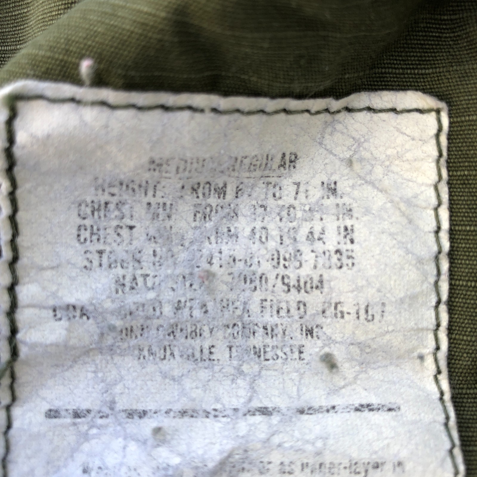 US Military Jacket Men Medium Regular OG 107 Field Coat Cold Weather Paint