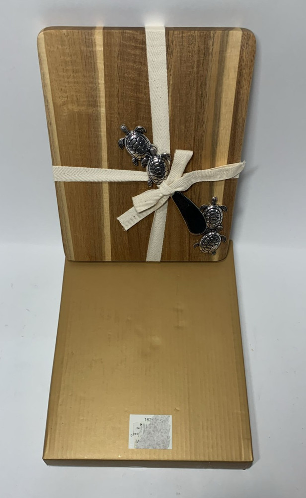 Turtle Acacia Cheeseboard & Condiment Spreader