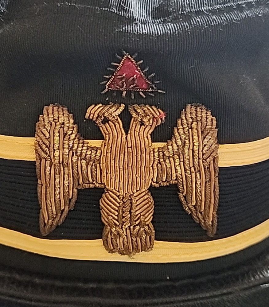 Vintage Masonic Scottish Rite Hat Cap & Box