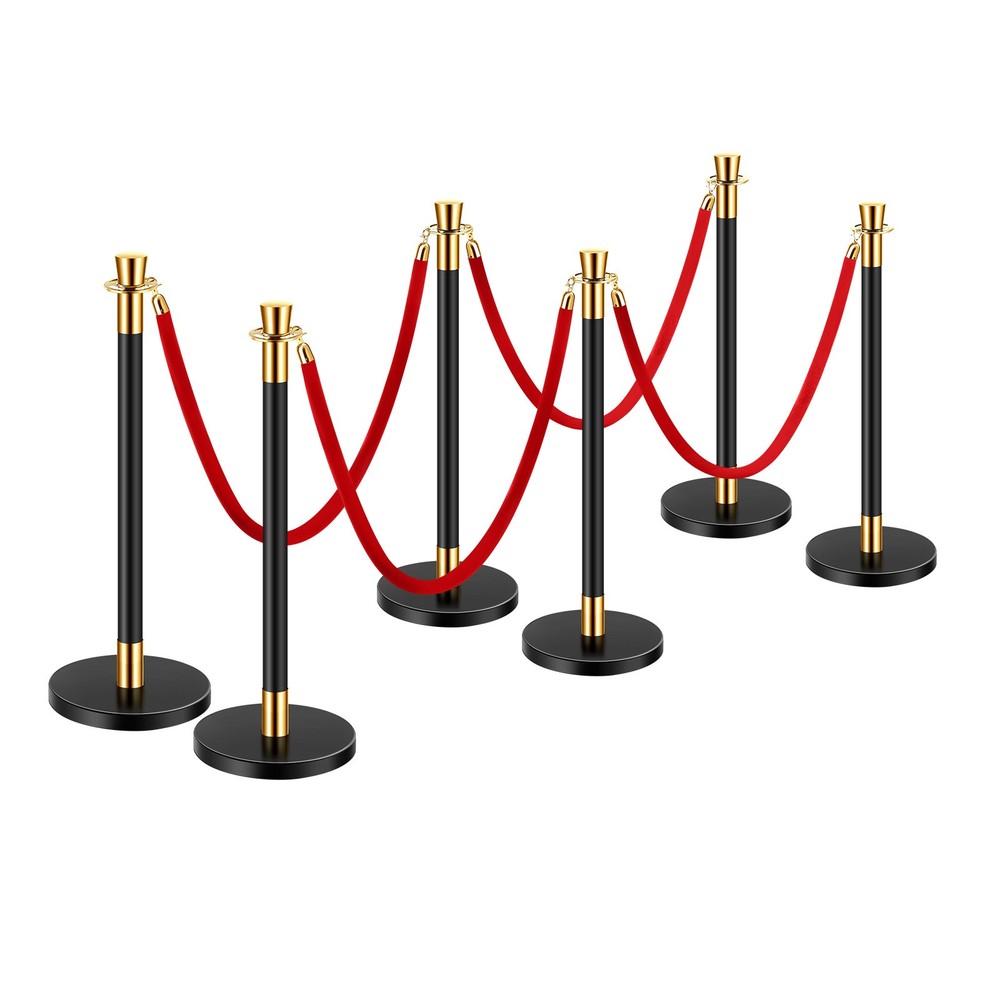 VEVOR 6Pcs Stanchion Posts Queue Barrier Crowd Control Sand Injection Base