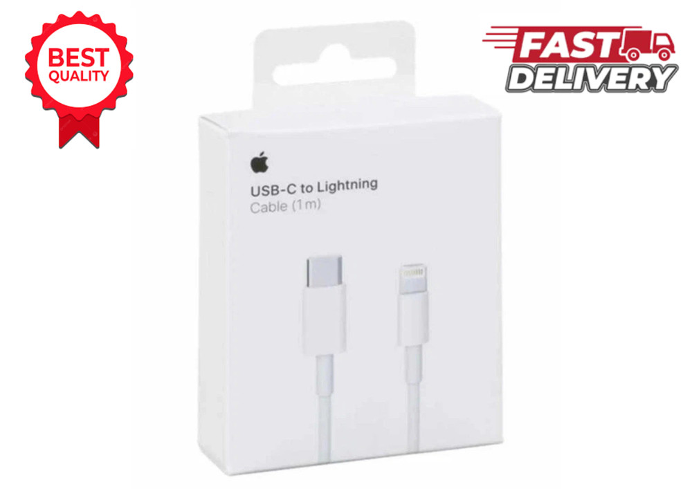 Apple USB-C to Lightning Charging Cable 1m (3ft) White Fast Sync & Charge
