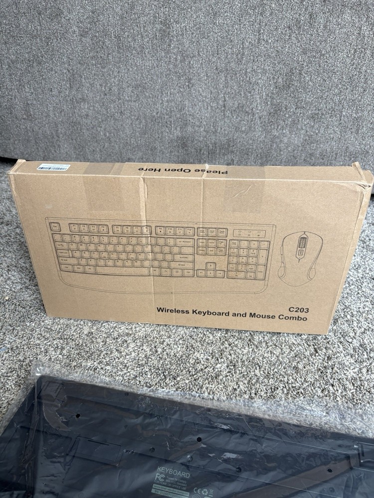 Wireless Keyboard and Mouse Combo, EDJO 2.4G Full-Sized Ergonomic