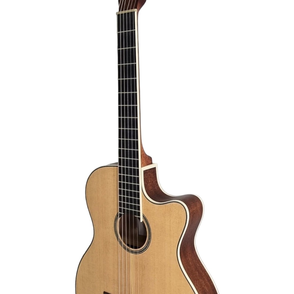 Haze Matte C551BCEQSM Solid Top Thin Body Arched Back Classical Guitar