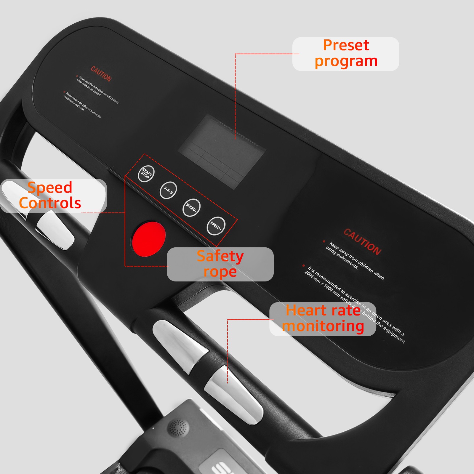 ‌Space-Saving 3HP Folding Treadmill - Shock Absorbing & Extra Wide Running Belt‌