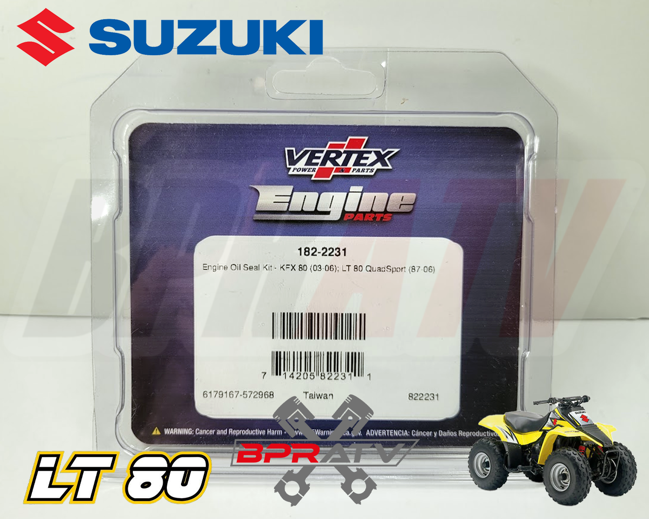 Suzuki LT80 LT 80 SKF OEM Upgrade Crankshaft Crank Main Bearings & Oil Seal Kit