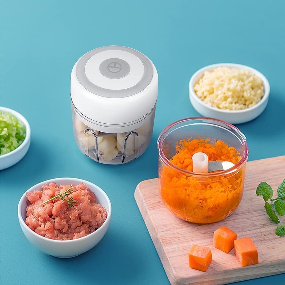 Mini Food Processor, Vegetable Garlic Chopper, USB Meat Grinder, Rechargeable US