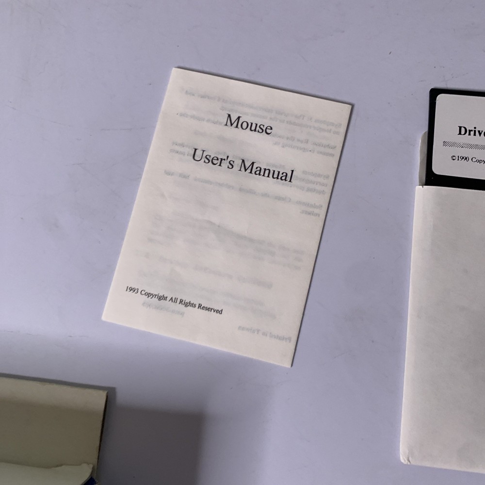 Opto-Mechanical Mouse Track-ball 3-Button Serial Connection Wired