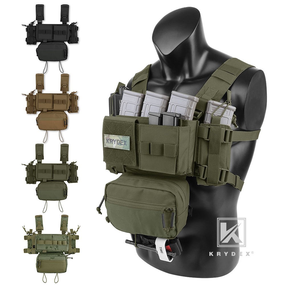 KRYDEX MK3 Micro Fight Chassis Chest Rig Modular Tactical Carrier with Mag Pouch