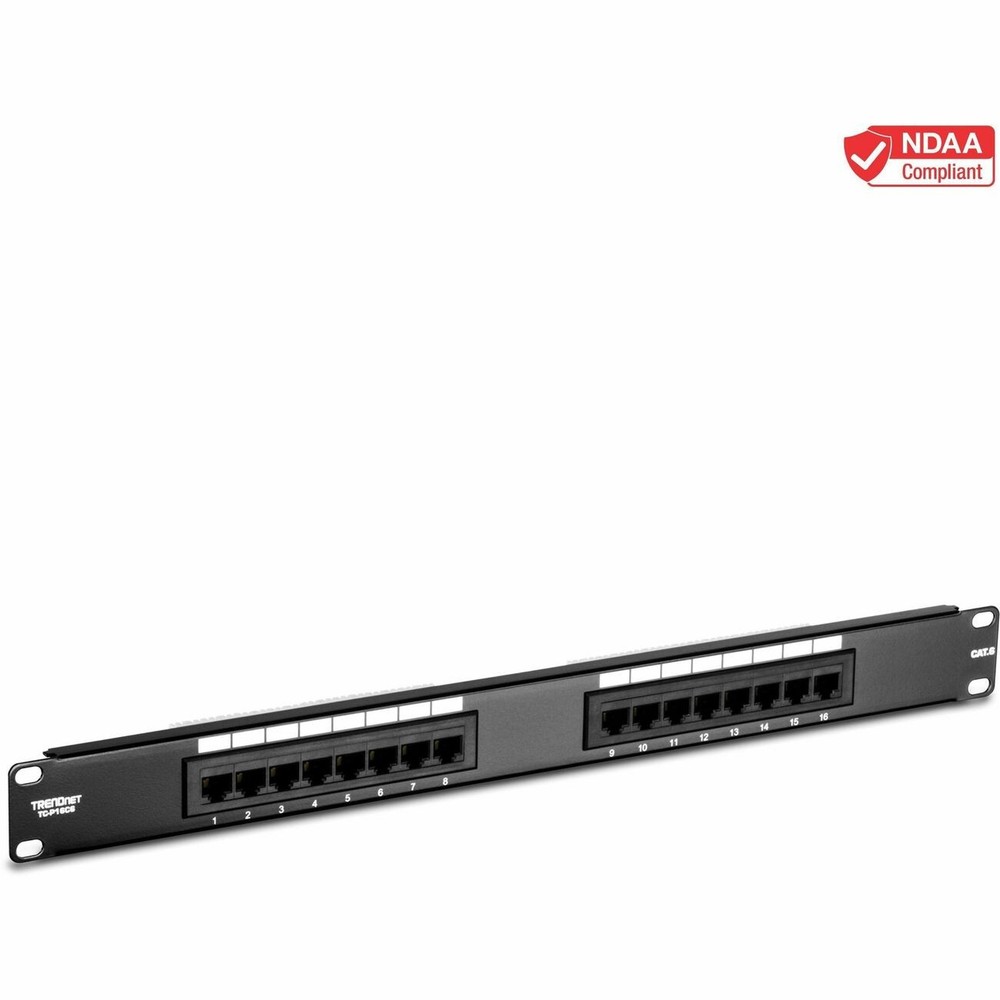TRENDnet 16-Port Cat6 Unshielded Patch Panel (tcp16c6)