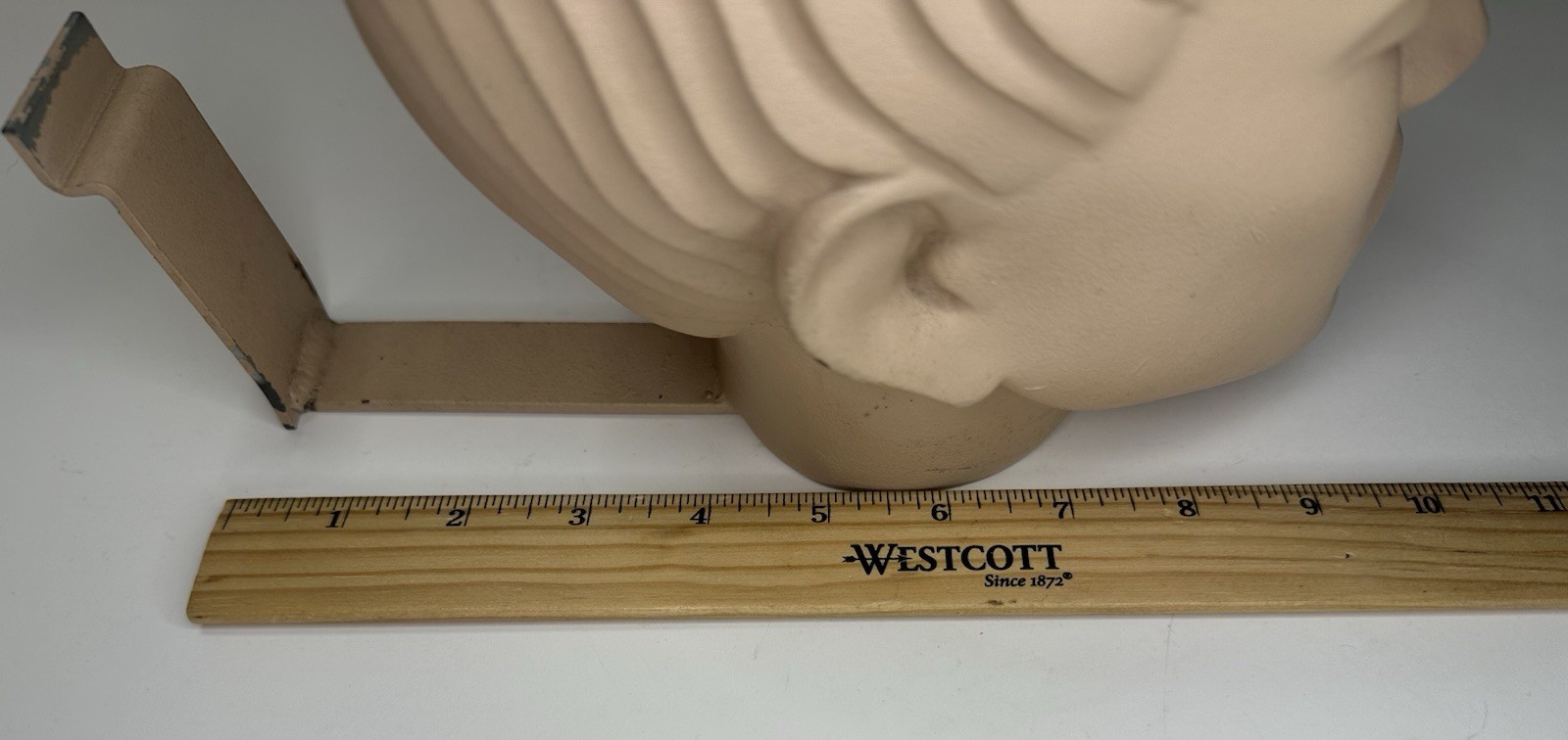 Mannequin Head Male Hard Plastic Metal Bracket Vintage Store Display