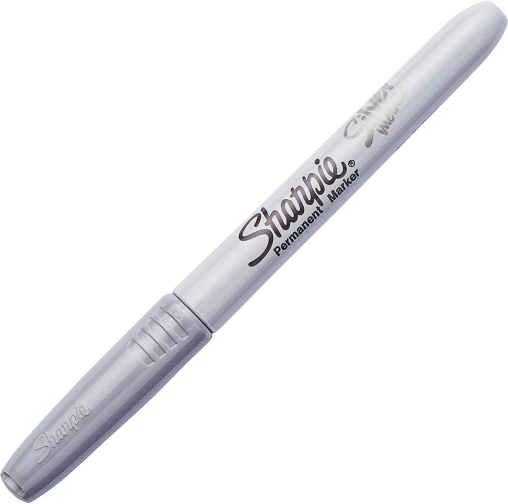Sharpie Metallic Permanent Markers, Fine Point, Metallic Silver, 36 Count