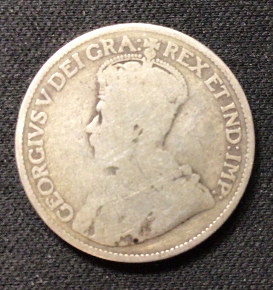 1913 Canada Silver! 25 Cents! ENN Coins