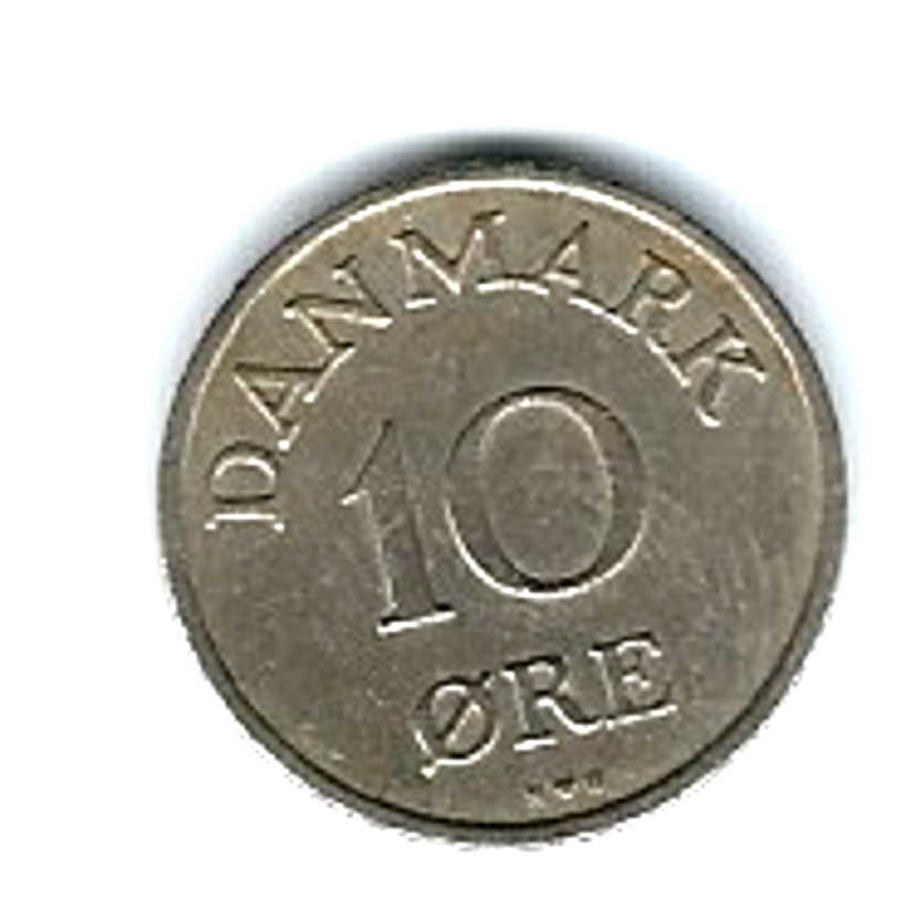 Denmark Coin...10 ORE...1949