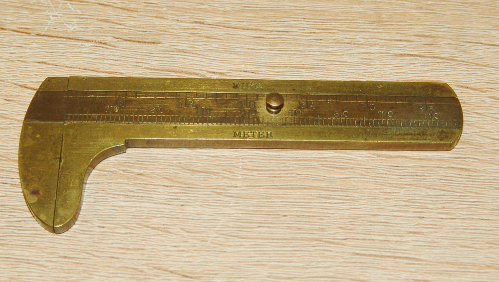 old rare brass meter Wien