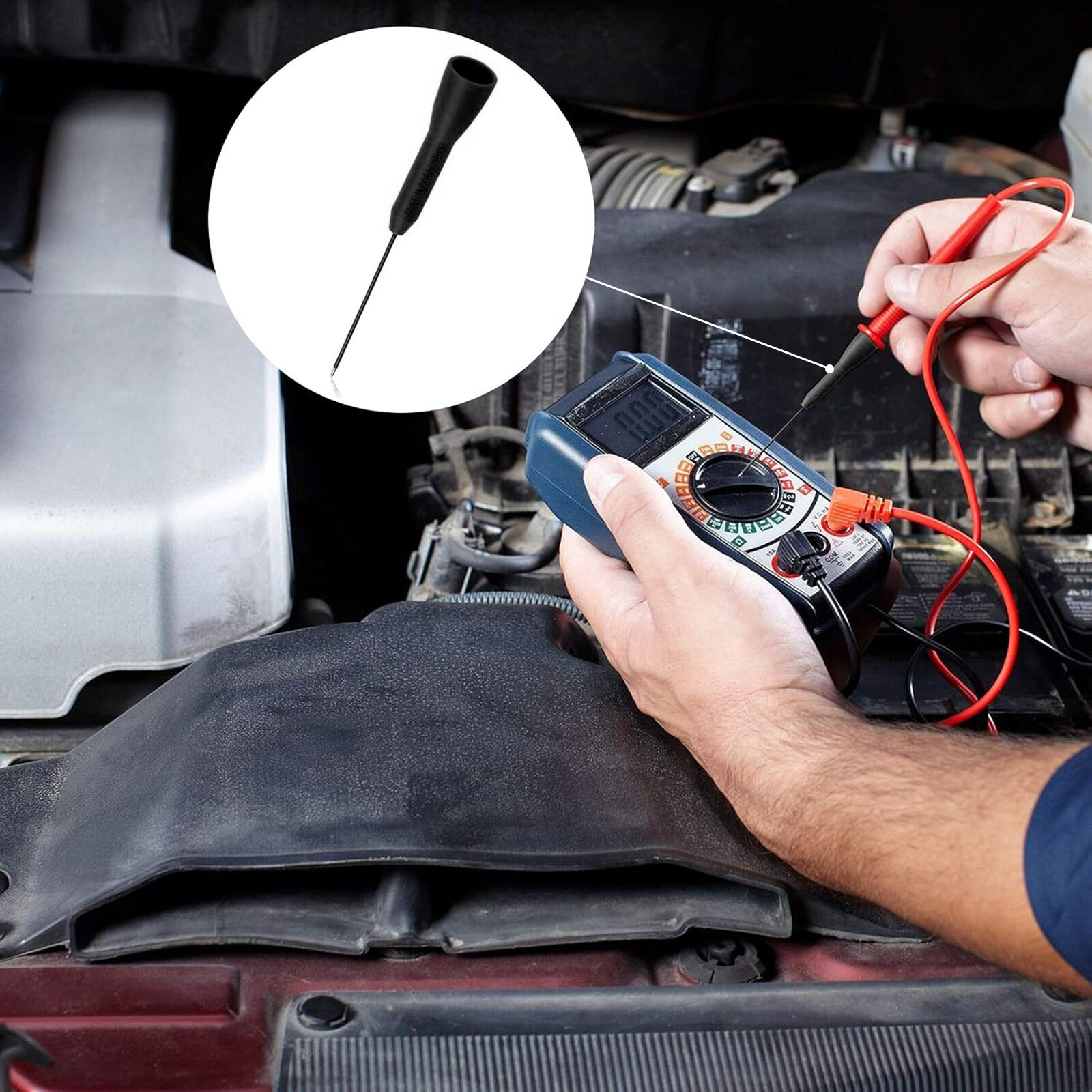 Wire Piercing Probes Set Insulation Back Probe Non-Destructive Pin with 2mm Jack