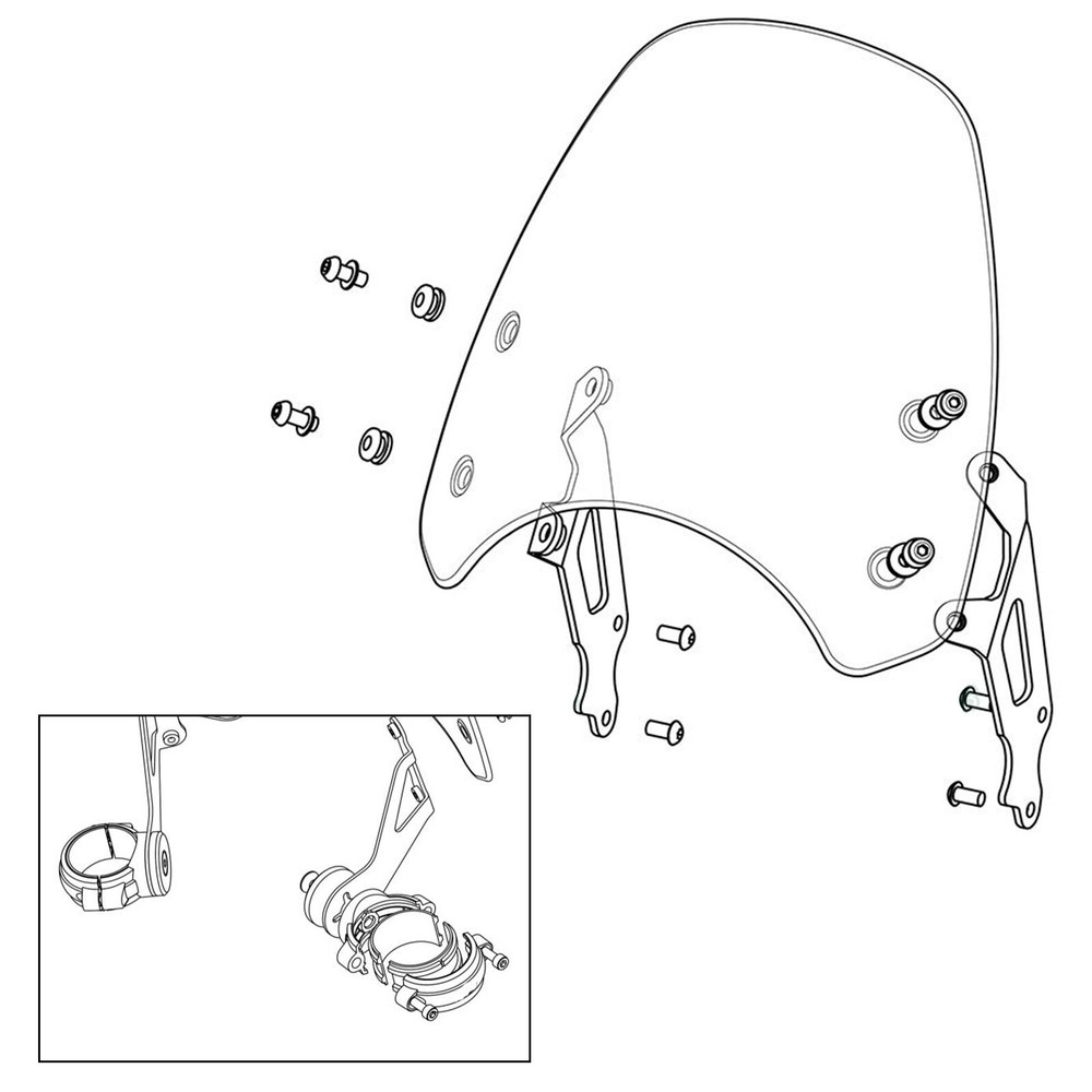 ABS Motorcycle Windscreen Windshield For Dyna Softail Models Black New