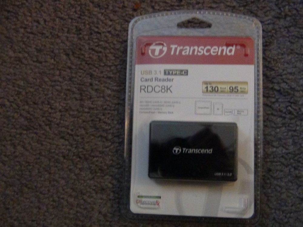 3 Transcend RDC8 Card Reader USB3.1 for CF/SD/SDHC/SDXC/Micro SD SDHC SDXC US