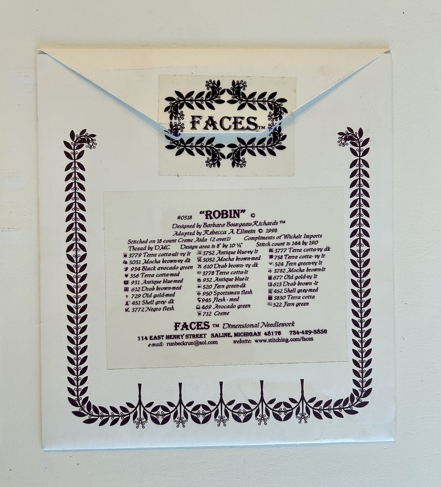 Barbara Bourgeau-Richards Faces Dimensional Needlework Patterns Lot 3