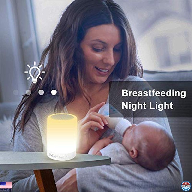 Elecstars Touch Control Bedside Lamp with Bluetooth Speaker - Dimmable Light