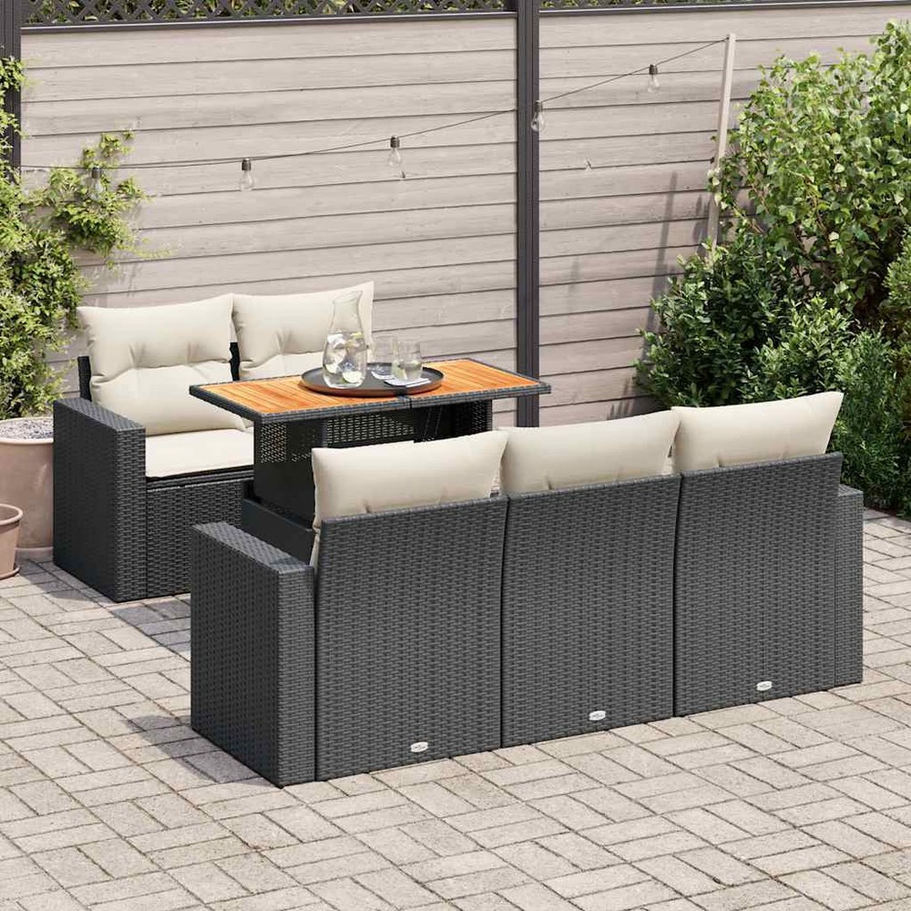 Garden Sofa Set Black
