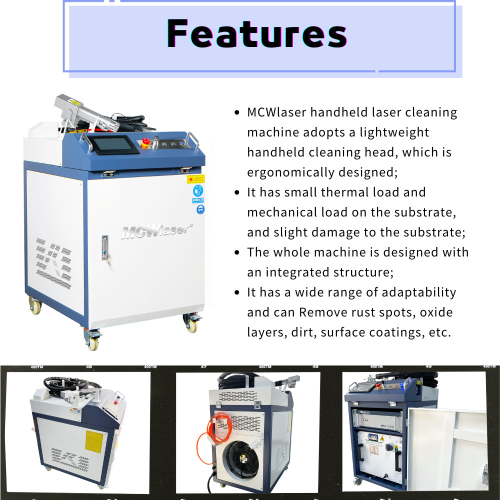 MCWlaser 2000W Laser Cleaning Machine Continuous Laser Cleaner Rust Cleaning