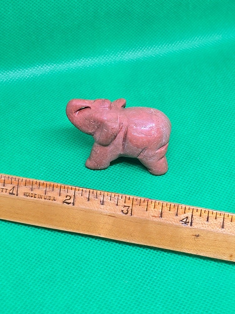 Carved Cherry Creek Jasper Elephant