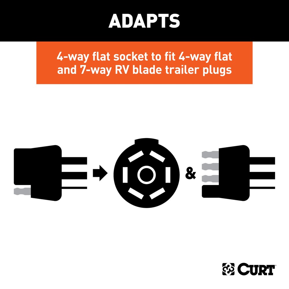 Curt 57102 Multi-Function Socket with Backup Alarm