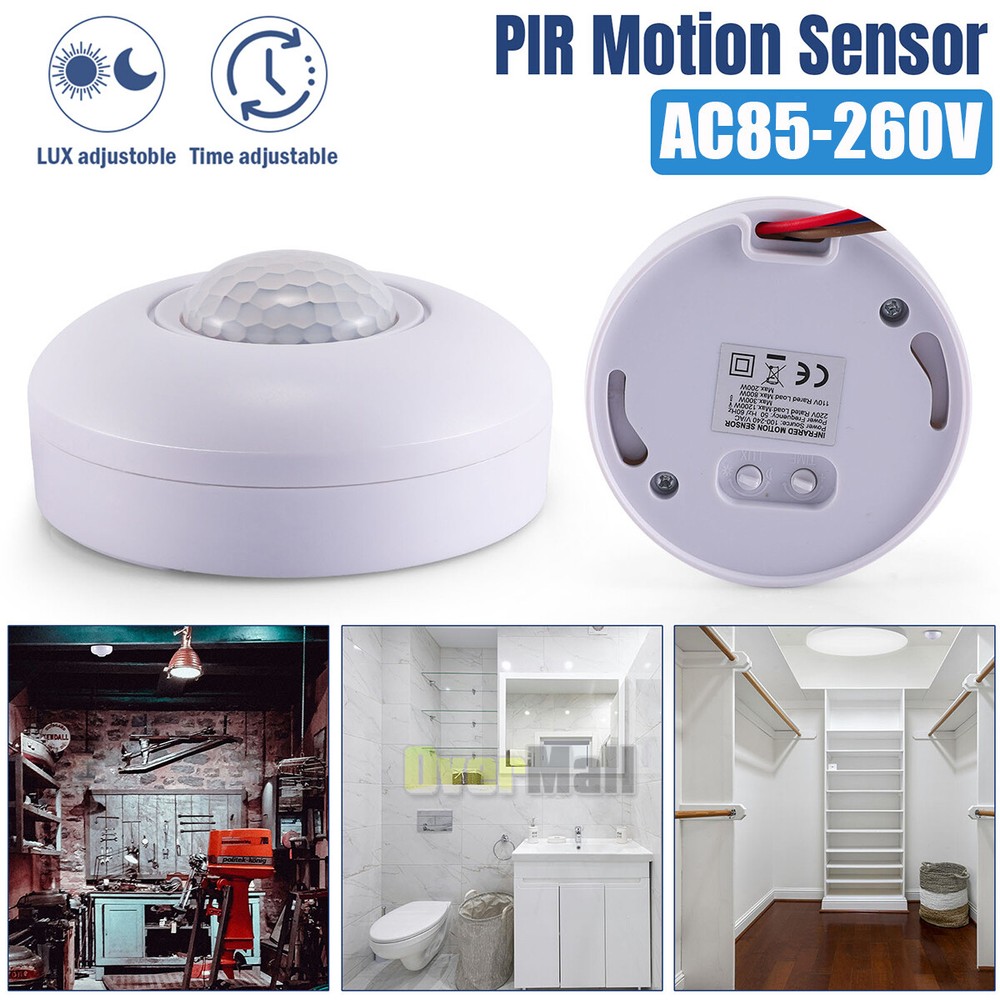 US Surface Mount PIR Ceiling Occupancy Motion Sensor Detector Light Switch 360°