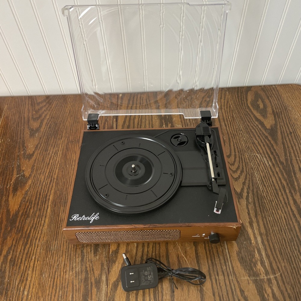 Bluetooth Record Player Turntable 3 Speed USB Headphone TESTED WORKS