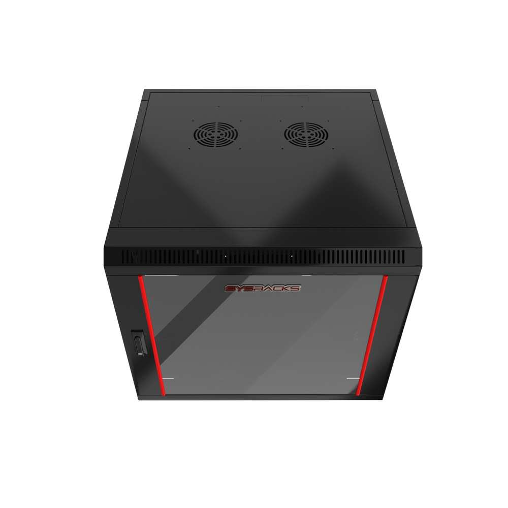 Sysracks - 9U Network Rack Wall Mount - Locking Server Cabinet – 24-Inch Depth -