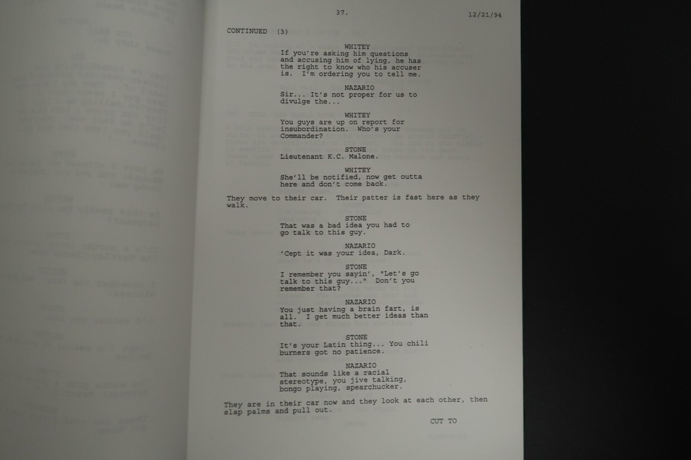 The Cold Case Squad Original TV Script Stephen J. Cannell Studios Collection