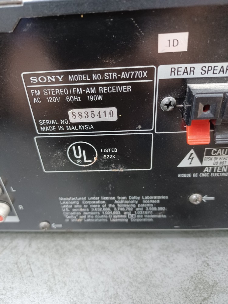 !!! SONY STR-AV770 MULTI CHANNEL AV RECEIVER !!!!