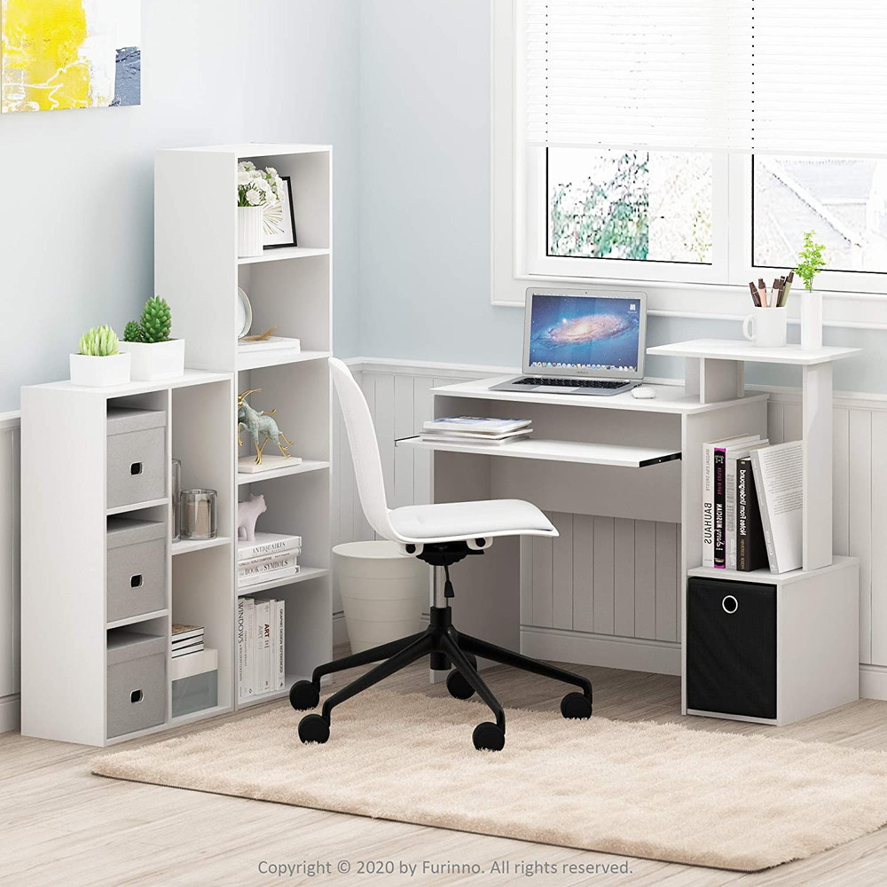 Luder Bookcase / Book / Storage , 5-Cube, White