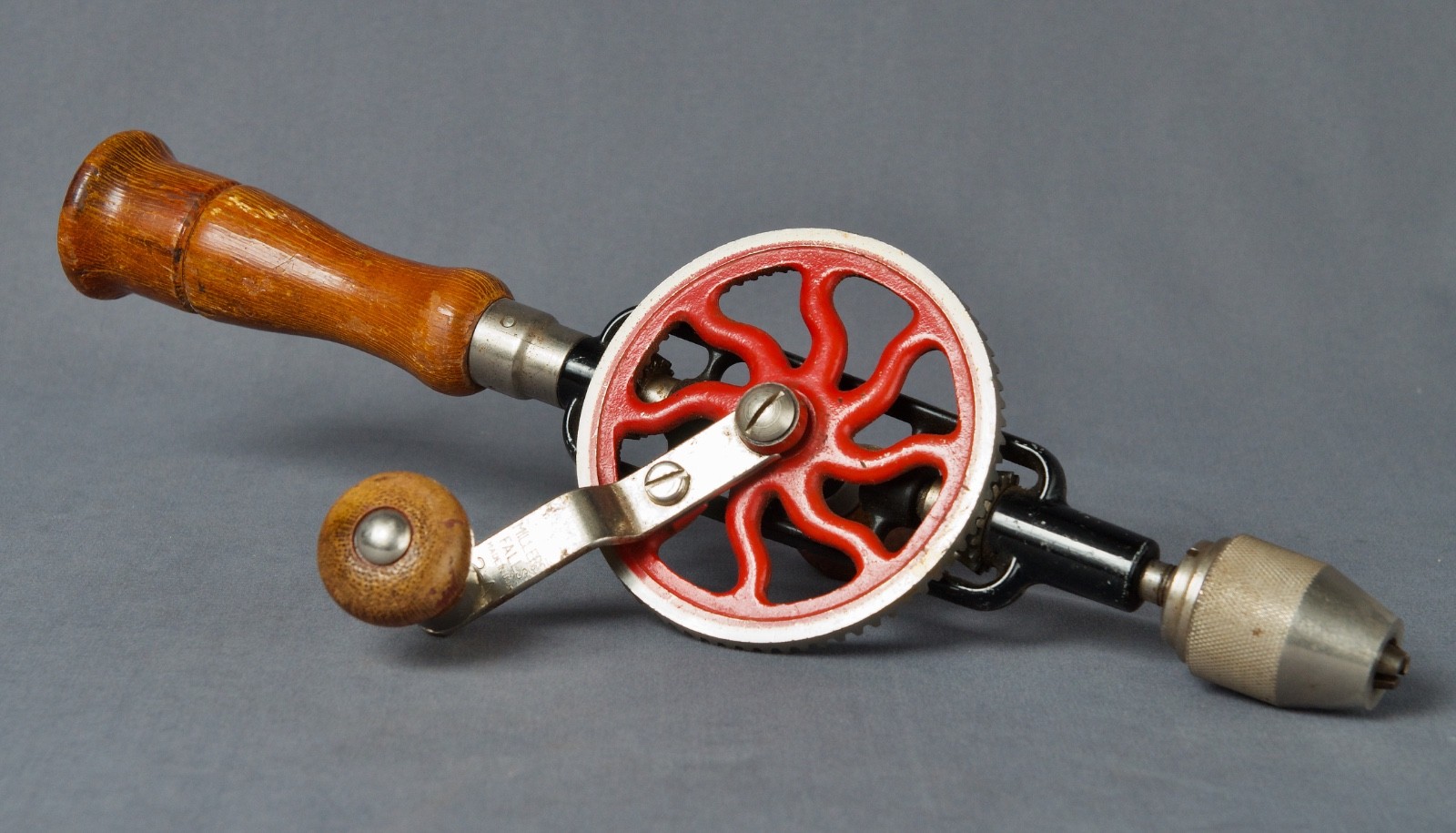 Vintage Millers Falls 2-A Eggbeater Hand Drill USA Wood Handle