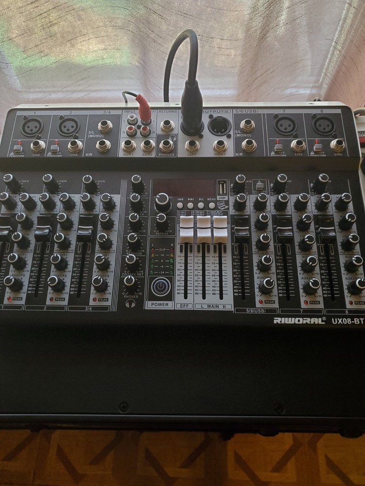 DJ MIXER, AMP AND 3 SPEAKERS