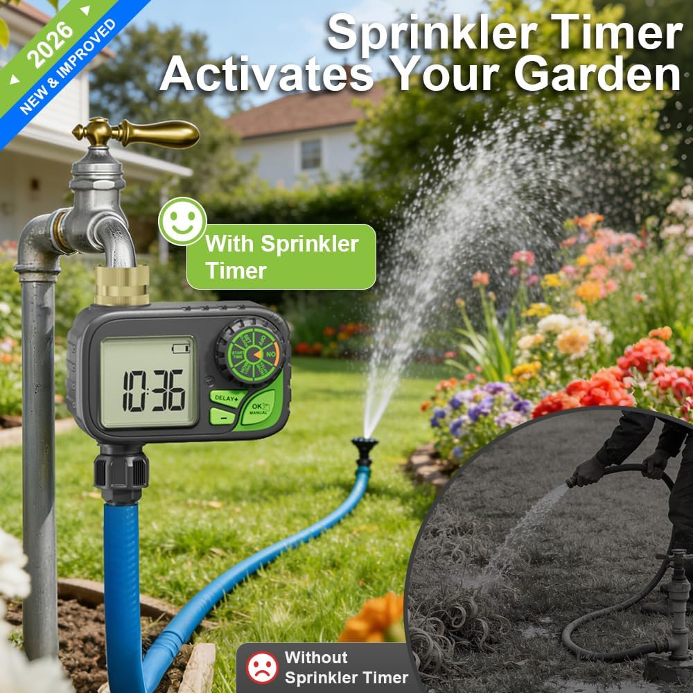 Sprinkler Timer Water Hose Timer - Programmable Digital Irrigation Outdoor Water
