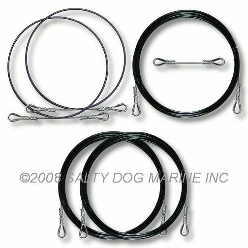 HOBIE CAT 16 WIRE RIGGING SET BLACK 1971 to 1994 - ( #359412 )