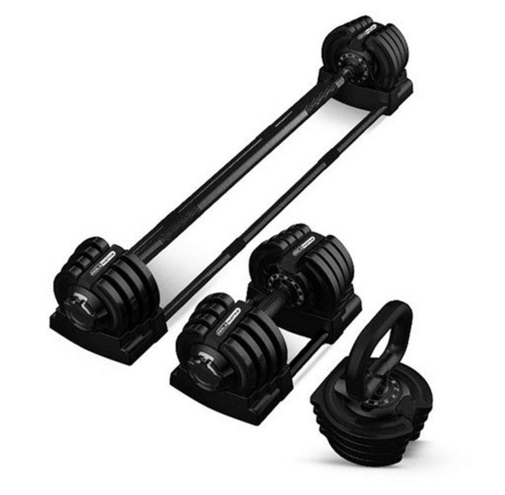 HolaHatha 3-in-1 Multifunctional Adjustable Dumbbell Set