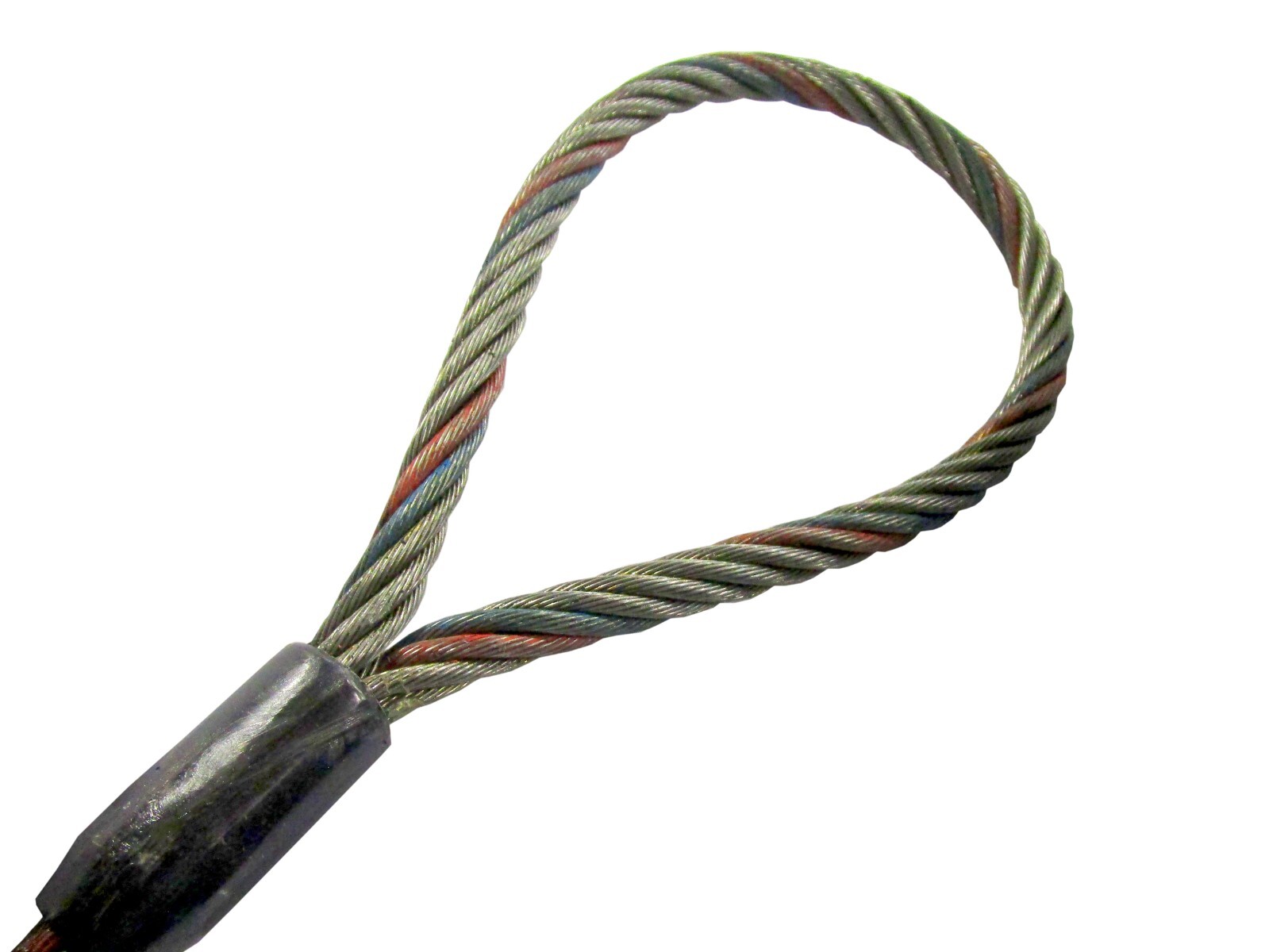 3/8" x 4' Wire Rope Choker Lifting Sling for Crane Tow Rigging Tagged USA Made