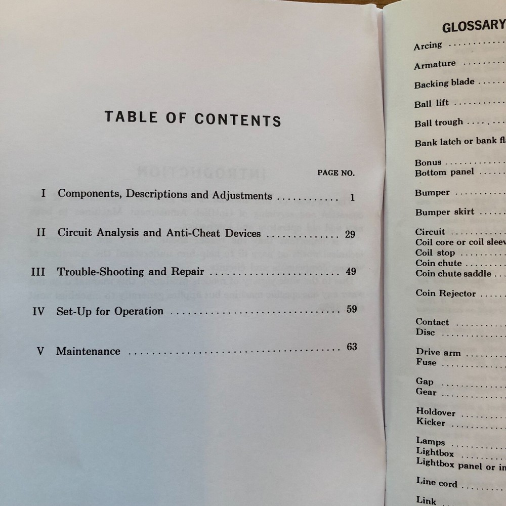 D. Gottlieb & Co. Instruction & Service Manual