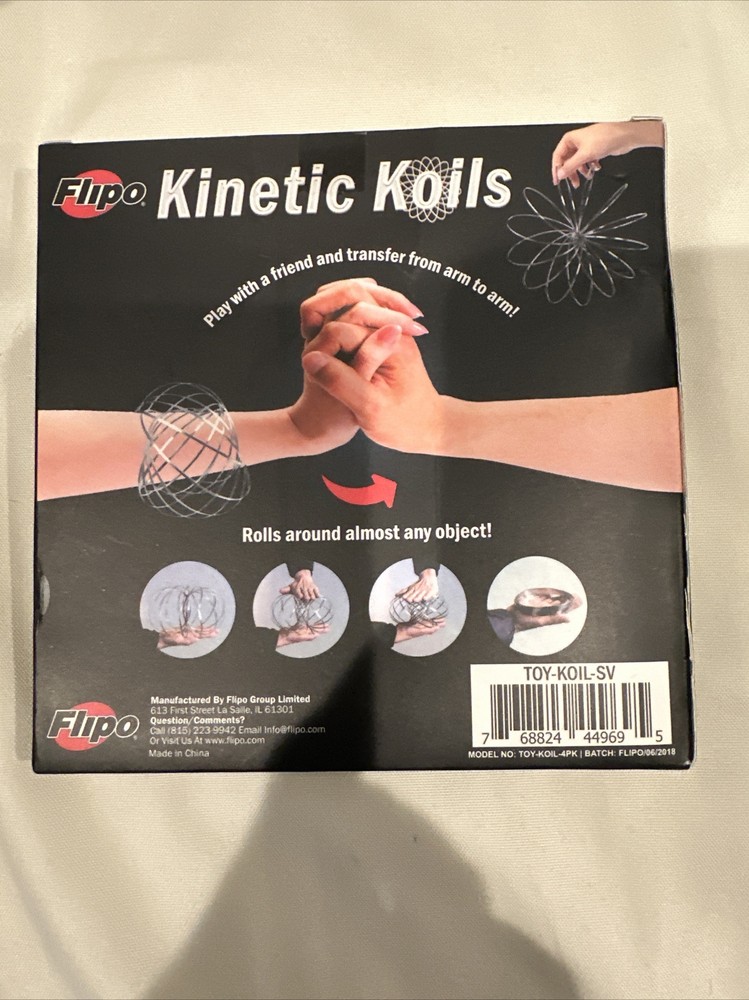 Kinetic Koils by Flipo Interactive Fun Age 6+ Spring Flow Ring MultiSensory New-