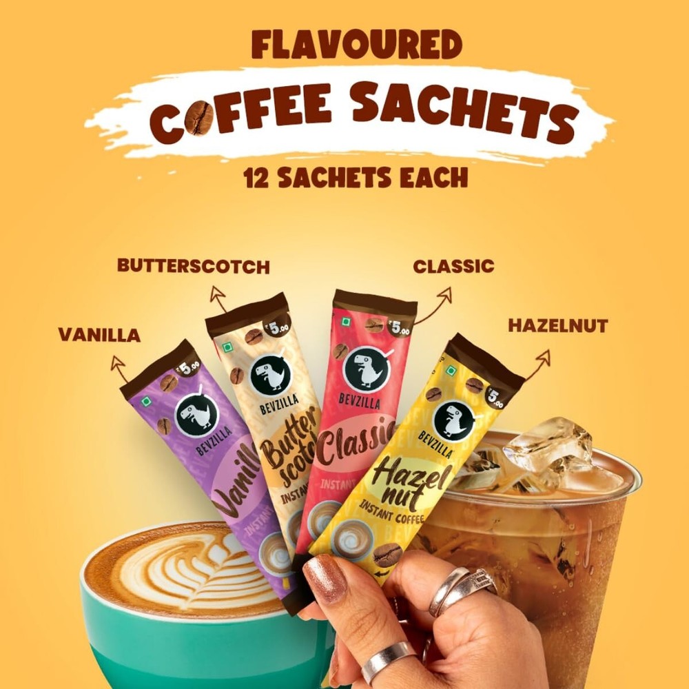 Bevzilla 48 Assorted Instant Coffee Sachets | 48x2Gm | Hot & Cold Brew Ready