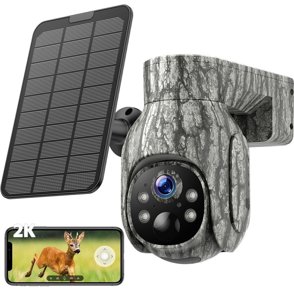 4G LTE Mobile Security Camera System Wireless Solar Battery Pan With SIM Card