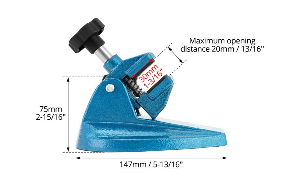 QWORK Micrometer Stand with Double Non-Slip Clamping Pad, 2 Pack 2 pcs