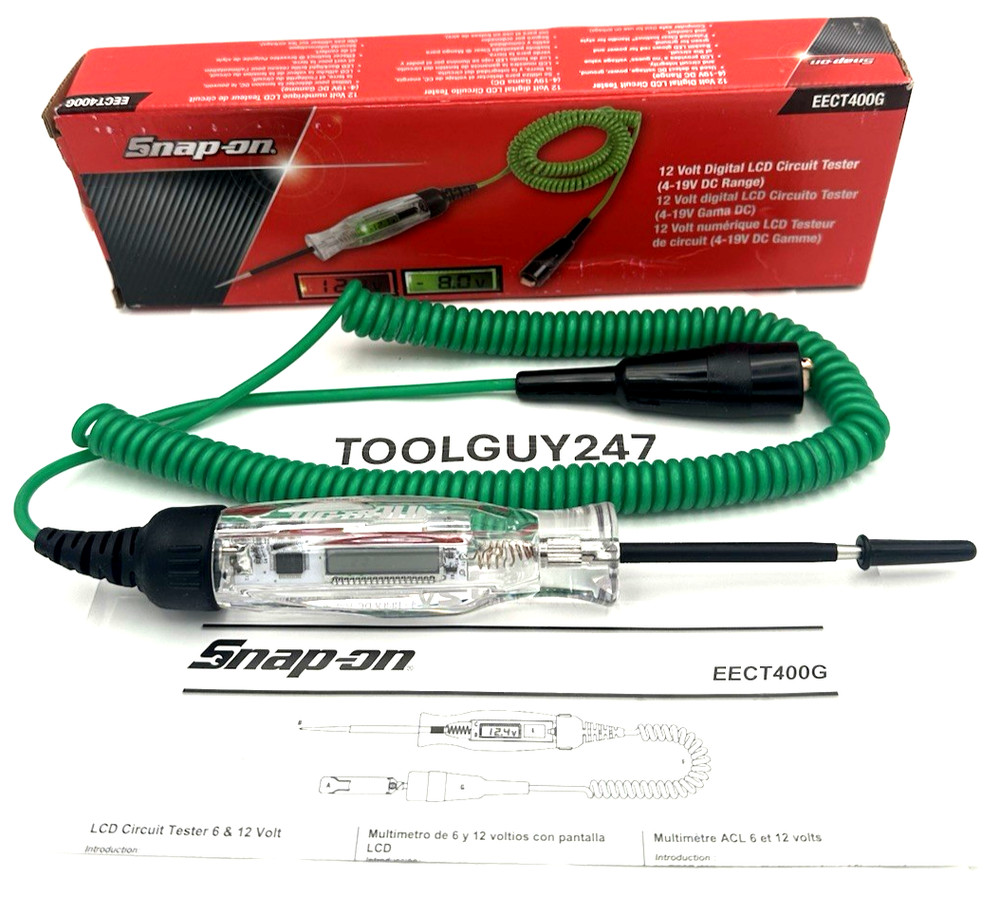 SNAP ON  EECT400 G GREEN Circuit Continuity LED Tester Digital Display NEW TOOLS