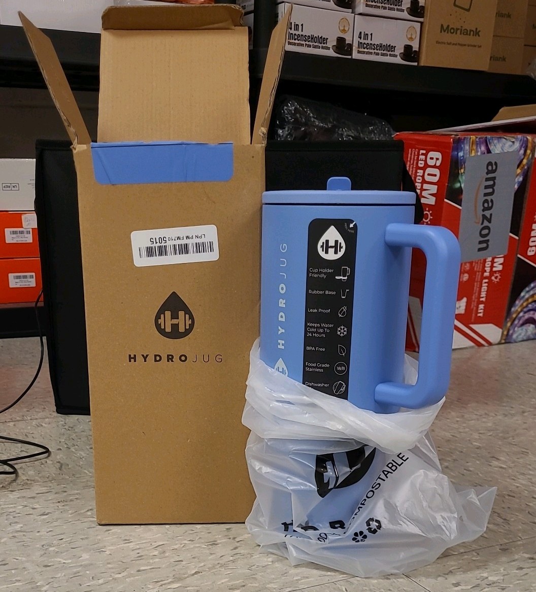 HYDROJUG TRAVELER 40oz LIGHT BLUE OPEN BOX