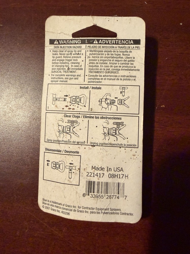 NEW Graco 417 RAC IV SwitchTip - Reversible Spray Tip