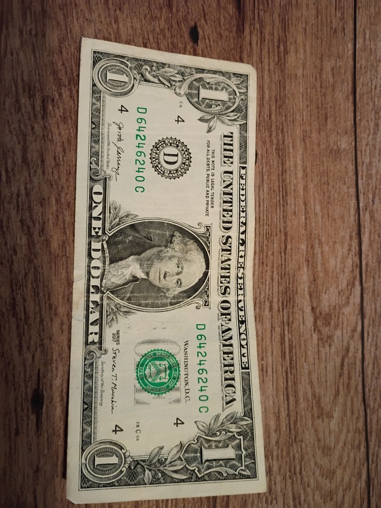 2017 $1 Heavy Inking Error D64246240C