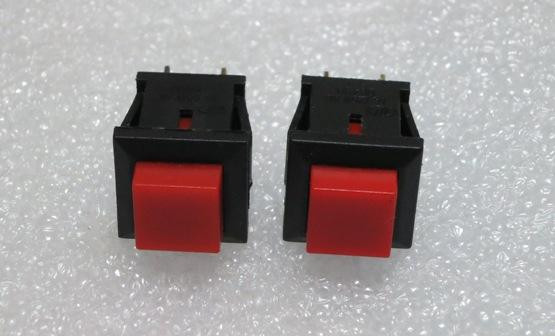 2x SPST OFF-ON Momentary Push Button Switch 125V AC DC PC Computer Square Red